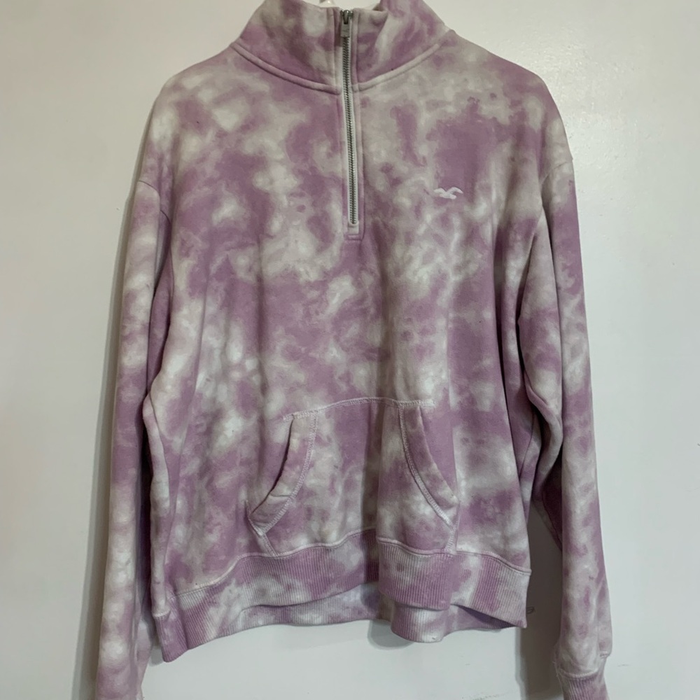 Hollister Women's Pink Tie-Dye Sweater